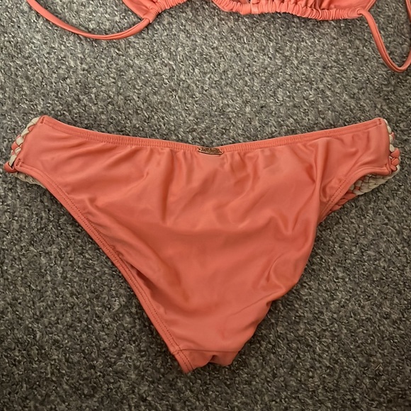 Luli Fama peach/orange string bikini size M. Good used condition. - Picture 4 of 7